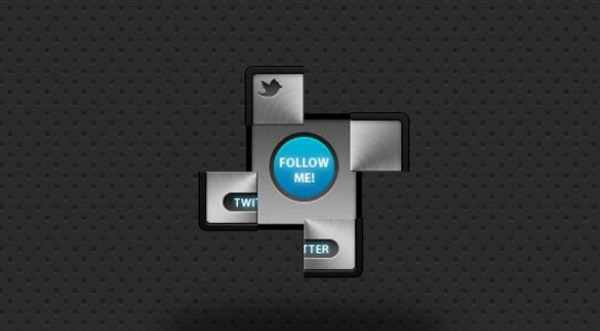 Metal ROBO Social Media Button PSD/CSS web unique ui elements ui stylish social robo button quality psd original new networking modern metal media interface html hi-res HD futuristic fresh free download free elements download detailed design css creative coded clean bookmarking   