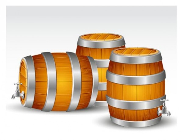 Realistic Wooden Barrels Vector Graphic wooden barrel wooden wood wine web vector unique ui elements stylish spout quality original new interface illustrator illustration high quality hi-res HD graphic fresh free download free eps elements download detailed design creative cask beer barrel   