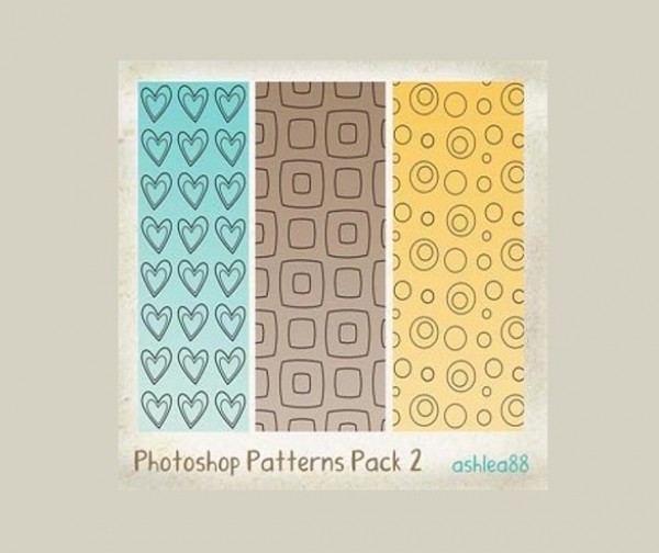 3 Hand Drawn Seamless Patterns Set PAT web unique ui elements ui stylish squares sketched simple set seamless quality patterns pat pack original new modern interface hi-res hearts HD hand drawn fresh free download free elements download detailed design creative clean circles   