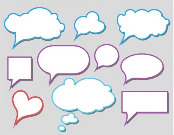 10 Cute Speech Bubbles Vector Set web vector unique ui elements stylish speech bubbles set quality original new interface illustrator high quality hi-res HD graphic fresh free download free eps elements download dialogue boxes detailed design creative clouds chat clouds bubbles ai   