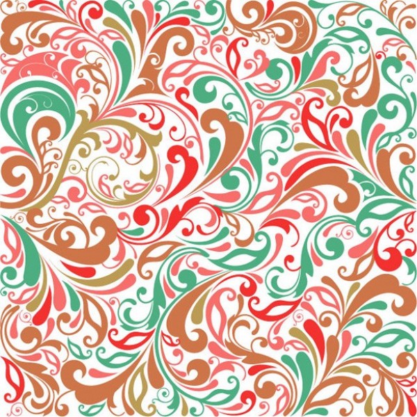 Sweetheart Floral Abstract Seamless Vector Pattern web vector unique ui elements swirls stylish seamless red quality pattern original new interface illustrator high quality hi-res HD green graphic fresh free download free floral pattern floral eps elements download detailed design creative brown background   