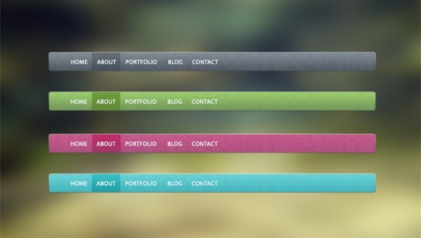 4 Sleek Trendy Navigation Bar Set PSD web unique ui elements ui textured subtle stylish slim set quality psd original new navigation nav bar nav modern menu interface hi-res HD fresh free download free elements download detailed design creative colors clean bar   