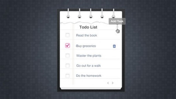 Ripped Coiled Notebook ToDo List PSD web unique ui elements ui torn todo list todo to do list stylish ripped rings reminders quality psd original notes notebook new modern list interface hi-res HD fresh free download free elements download detailed design creative clean check boxes   