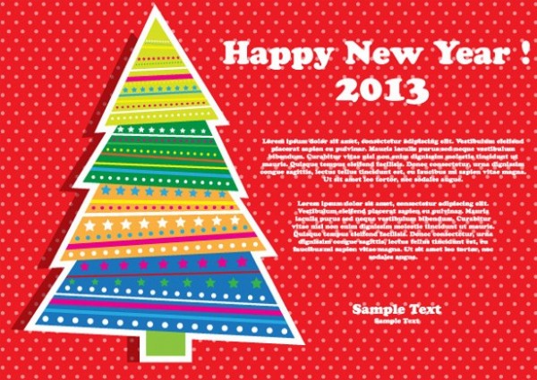 New Year 2013 Christmas Tree Background web vector unique ui elements stylish red quality paper cutout original new interface illustrator high quality hi-res HD happy new year graphic fresh free download free elements download dotted detailed design creative christmas tree background ai abstract 2013   