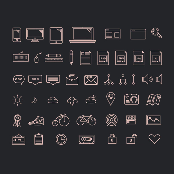 48 Uniquely Drawn Vector Mixed Icons Set web icons web vector unique ui elements stylish quality psd png original new multipurpose mixed icons mixed interface illustrator icons high quality hi-res HD hand drawn graphic fresh free download free eps elements download detailed design creative ai   