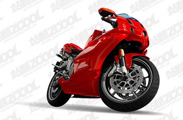 Realistic Red Motorcycle Vector Graphic web vector unique stylish red quality original motorcycle motorbike illustrator high quality graphic fresh free download free download design creative bike   