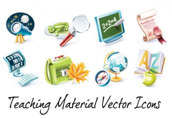 School Teaching Learning Vector Icons web vector unique ui elements stylish school bag school quality original new interface illustrator high quality hi-res HD graphic globe fresh free download free elements download diploma detailed design creative computer blackboard apple   