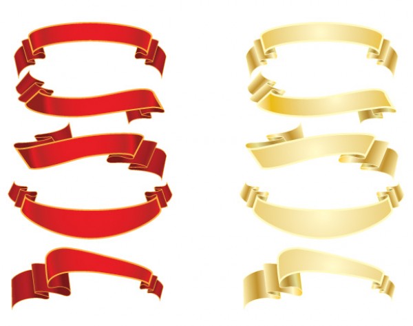 Royalty Red and Gold Banner Ribbons vectors vector graphic vector unique royalty royal ribbons red quality photoshop pack ornate original modern illustrator illustration high quality gold fresh free vectors free download free download decorative creative banners background ai   