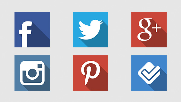 20 Flat Square Social Media Icons Pack ui elements ui square social icons set retina pack long shadow icons free download free flat   