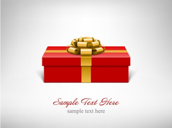 Red Wrapped Gift Vector Illustration wrapped web vector unique ui elements stylish ribbons red quality present original new interface illustrator high quality hi-res HD graphic gold bow gift box gift fresh free download free elements download detailed design creative bow background ai   