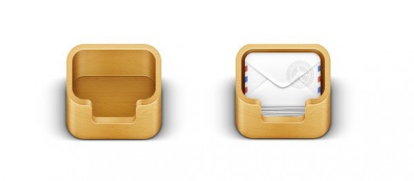 2 Pixel Perfect Wooden Inbox Mail Icons Set wooden mail icon wooden wood web unique ui elements ui stylish quality png original new modern mail inbox icons interface icon hi-res HD full fresh free download free empty email elements download detailed design creative clean   