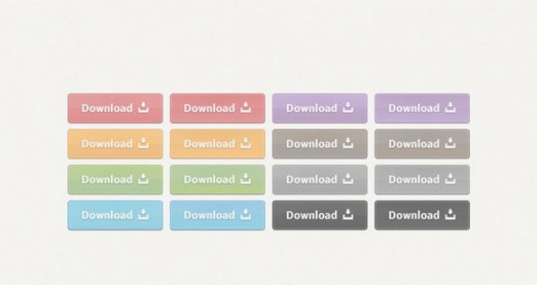 8 Impressive Download Buttons Set with Hover web unique ui elements ui stylish set quality psd pack original new modern interface icon hover hi-res HD fresh free download free elements download button download detailed design creative colorful clean buttons   