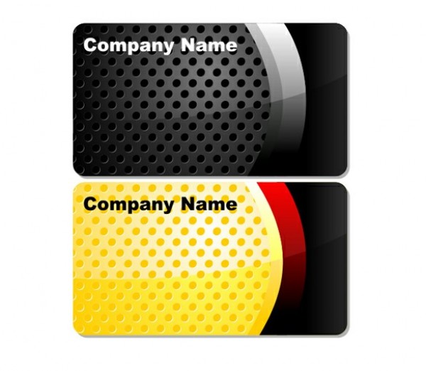 Metal Grid Style Business Card Templates Set yellow web vector unique ui elements template stylish set quality original new metal grid metal interface illustrator high quality hi-res HD grey graphic fresh free download free eps elements download detailed design creative cdr business cards ai   