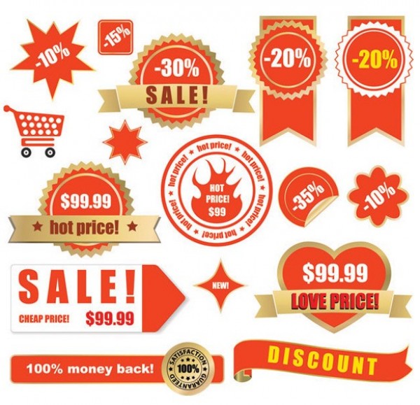 Sales Vector Label Sticker Vector Set web vector unique ui elements stylish stickers shopping cart set sales ribbons red quality original new labels interface illustrator icon high quality hi-res HD graphic fresh free download free eps elements download detailed design creative banners   