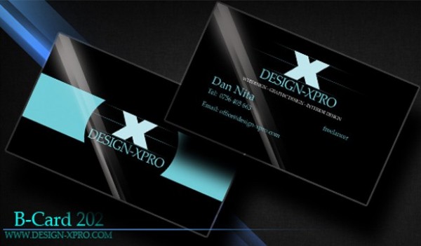 Deluxe Design Business Card Template Set web unique ui elements ui template stylish set quality psd professional print ready original new modern interface hi-res HD front fresh free download free elements download detailed design creative clean business card blue black back   