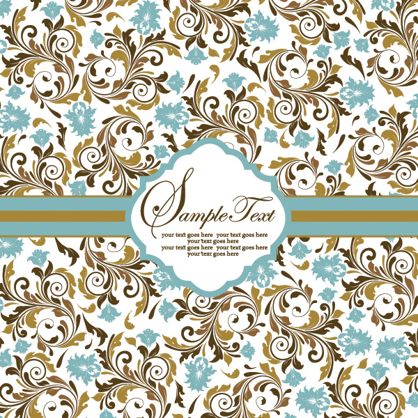 Lovely Vintage Floral Card Background web vintage vector unique ui elements text stylish scroll quality pattern original new interface illustrator high quality hi-res HD graphic fresh free download free flowers floral eps elements download detailed design creative card banner badge background   
