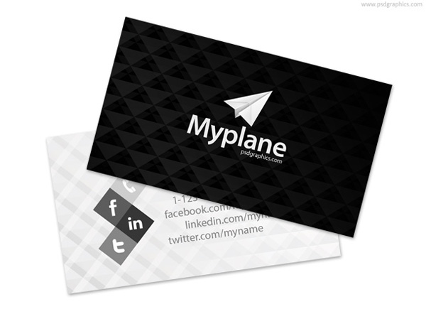 Black & White Checkered Business Card Set white ui elements template psd presentation interface identity front free download free download card business card black back   