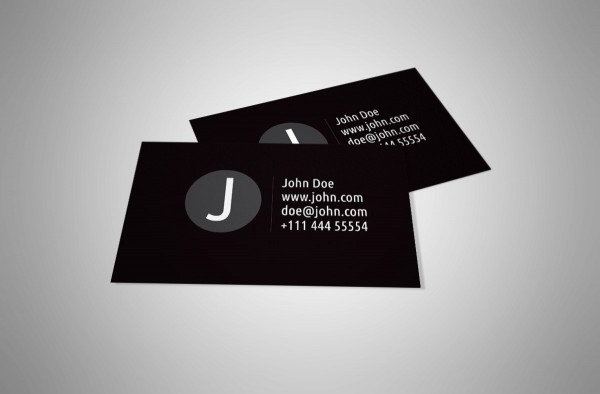 Black and White Personal Business Card Design white vector template personal free vector design business card black   