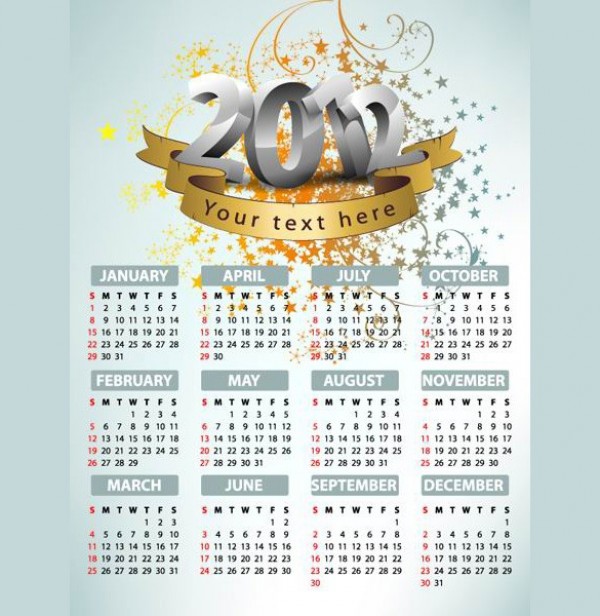 Year 2012 Starry Calendar Page Vector year 2012 calendar year 2012 year web vector unique stylish stars quality original new illustrator high quality graphic fresh free download free download design date creative celebration calendar 2012   