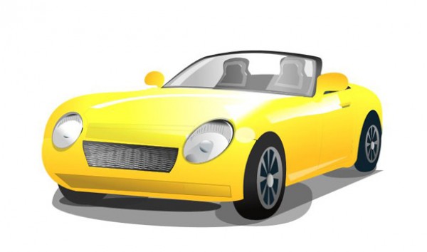 Yellow Convertible Sports Car Vector yellow web vectors vector graphic vector unique ultimate sports car quality photoshop pack original new modern illustrator illustration high quality fresh free vectors free download free download design creative convertible car ai   