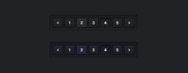 Dark Web UI Pagination Set PSD web unique ui elements ui stylish states quality psd pagination page navigation original new navigation modern interface hover hi-res HD fresh free download free elements download detailed design creative clean black   