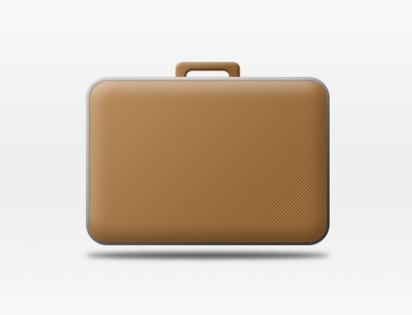 Sharp Looking Briefcase Icon PSD web unique ui elements ui tan stylish quality psd original new modern interface icon hi-res HD fresh free download free elements download detailed design creative clean brown briefcase attache case   