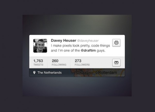 Mini Twitter Profile Widget PSD widget web unique ui elements ui Twitter widget twitter tweet stylish social settings quality psd profile popup original new modern mail interface icons hi-res HD fresh free download free followers elements download detailed design creative counters clean box   