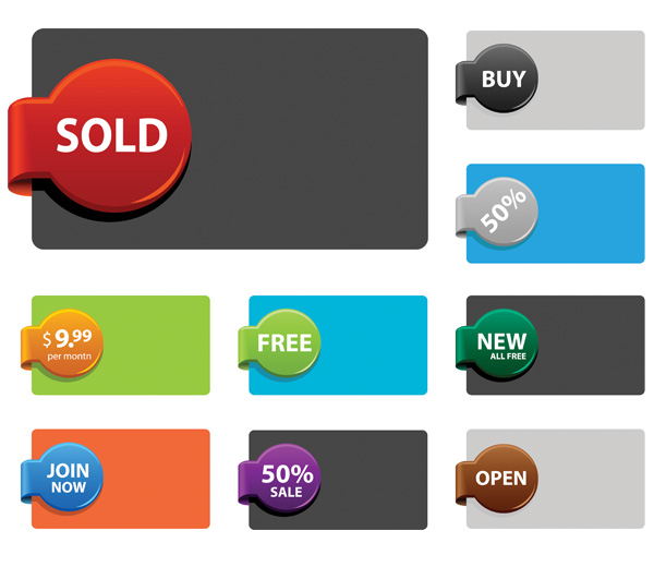 9 Colorful Vector Labels with Badges Set web vector unique ui elements stylish set sales label sale tag quality original new labels interface illustrator high quality hi-res HD graphic fresh free download free flat feature eps elements download discount detailed design creative colors colorful card buy badges   