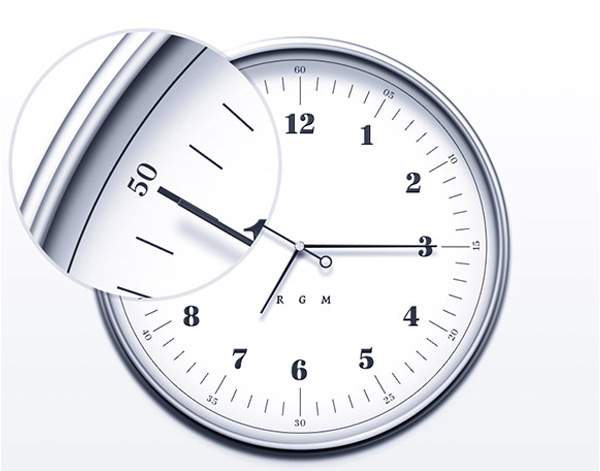 Elegant Analogue Clock white ui elements round metal trim free download free download desktop clock arabic numerals analogue   