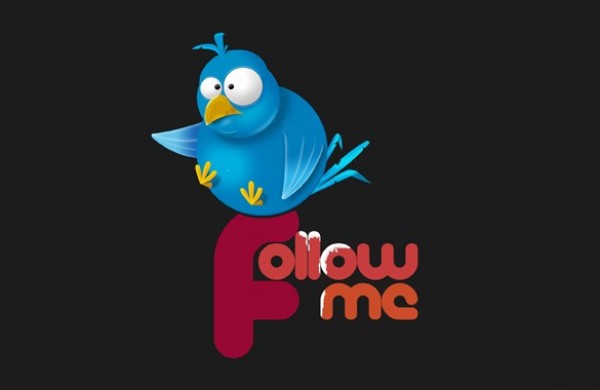 Crazy Twitter Bird Follow Me Illustration PNG web unique ui elements ui twitter bird twitter stylish quality png original new modern interface illustration hi-res HD fresh free download free follow me elements download detailed design creative crazy cool clean blue bird   