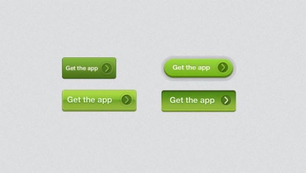 4 Finely Crafted UI Button Styles Set PSD web unique ui elements ui stylish set quality psd original new modern interface hi-res HD green get the app fresh free download free elements download detailed design creative clean call to action buttons arrow app   