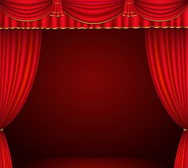 Dark Red Stage Curtains Vector Background web velvet vector unique ui elements stylish stage showcase show red quality original new luxury interface illustrator high quality hi-res HD graphic gold fresh free download free eps elements drapes download detailed design deep dark curtains creative background   