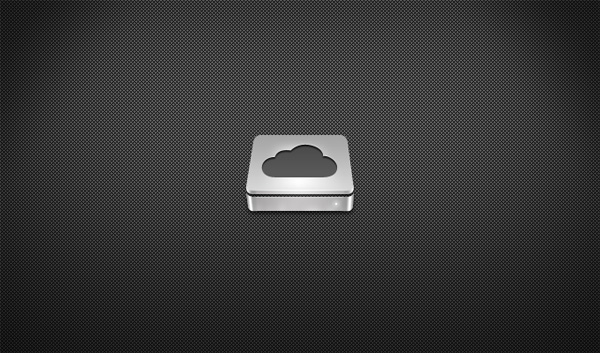 Metal 3D Cloud Icon PSD web unique ui elements ui stylish quality psd original new modern metal iphone interface icon hi-res HD fresh free download free elements download disc icon disc detailed design creative cloud icon clean apple   