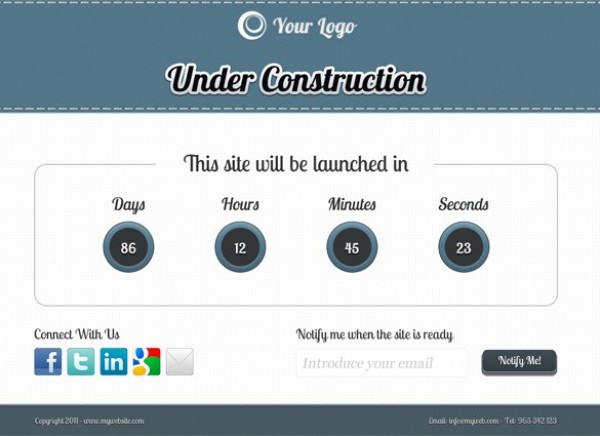 Elegant Under Construction Page PSD web unique under construction ui elements ui template subscribe stylish quality psd page original new modern interface hi-res HD fresh free download free elements elegant download detailed design creative clean button   