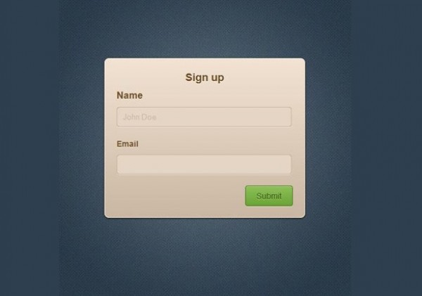 Crisp & Creamy Simple Signup Form CSS/HTML web unique ui elements ui stylish signup form signup register quality original new modern light interface html hi-res HD fresh free download free form elements download detailed design css creative cream clean   