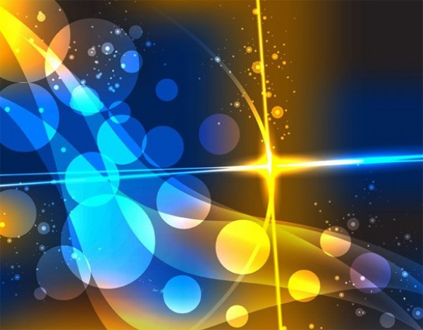 Blue & Yellow Star Bubble Abstract Vector Background yellow web vector unique stylish star quality original illustrator high quality graphic fresh free download free eps download design creative bubbles blue background abstract   