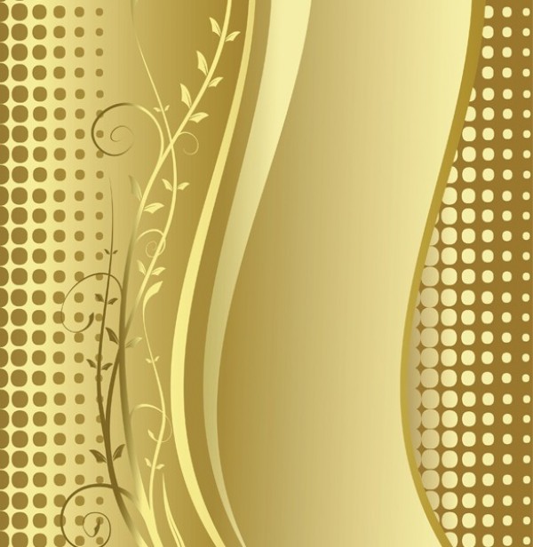 Golden Wave Floral Vector Background 8158 web wave vector unique ui elements stylish quality original new interface illustrator high quality hi-res HD graphic golden gold fresh free download free floral eps elements download detailed design curve creative background ai abstract   