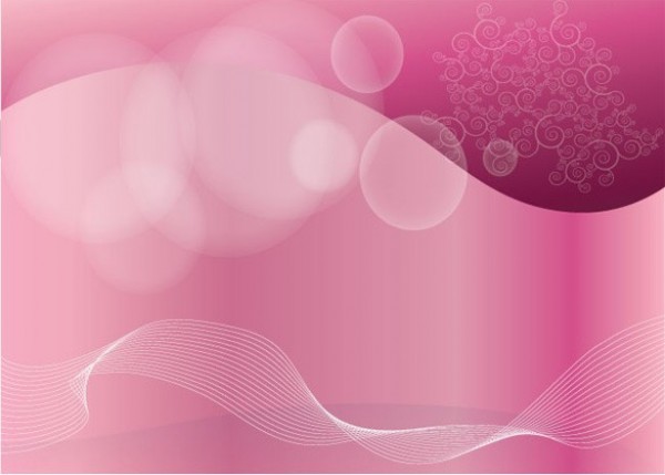 Rosy Pink Bokeh Abstract Vector Background web waves vector unique stylish rosey quality pink original illustrator high quality graphic fresh free download free flowing floral download design creative bokeh background   
