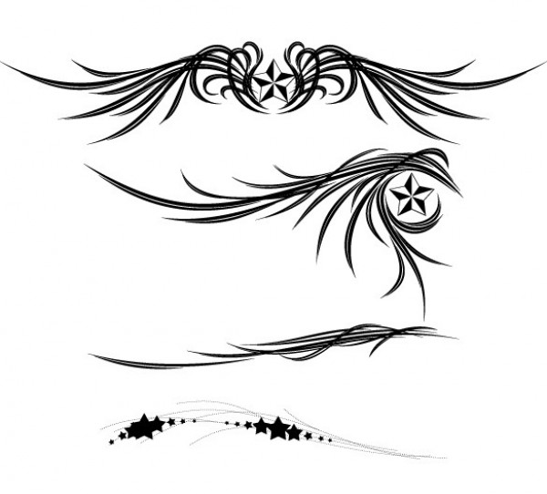 Scroll Style Wing Star Ornaments Vector Set wings web vector unique ui elements tribal stylish stars star elements set scroll quality ornaments original new interface illustrator horizontal high quality hi-res HD graphic fresh free download free eps elements download detailed design decorative elements decorations creative borders   