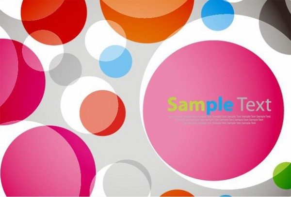 Big Colorful Circles Abstract Vector Background white web vector unique stylish quality pink original orange illustrator high quality graphic fresh free download free eps download design creative colorful circles bright blue big background   