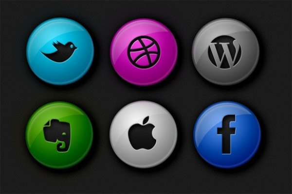 6 Slick Modern Social Media Buttons Set PSD web unique ui elements ui stylish social media social set round quality psd pack original new networking modern interface hi-res HD fresh free download free elements download detailed design creative clean bookmarking   