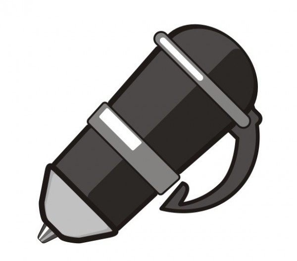 Black Cartoon Pen Vector Icon web vector unique ui elements stylish quality pen icon pen original new interface illustrator icon high quality hi-res HD graphic fresh free download free fat pen eps elements download detailed design creative cdr cartoon pen ai   