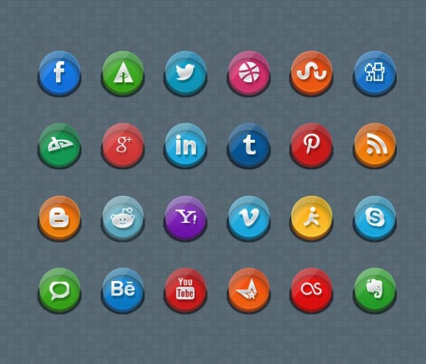 24 Clear Glass Social Media 3D Icons Set PNG/ICO web unique ui elements ui stylish social media icons social icons set round quality psd png pack set original new modern interface ico hi-res HD glass fresh free download free elements download detailed design creative clean 3d   