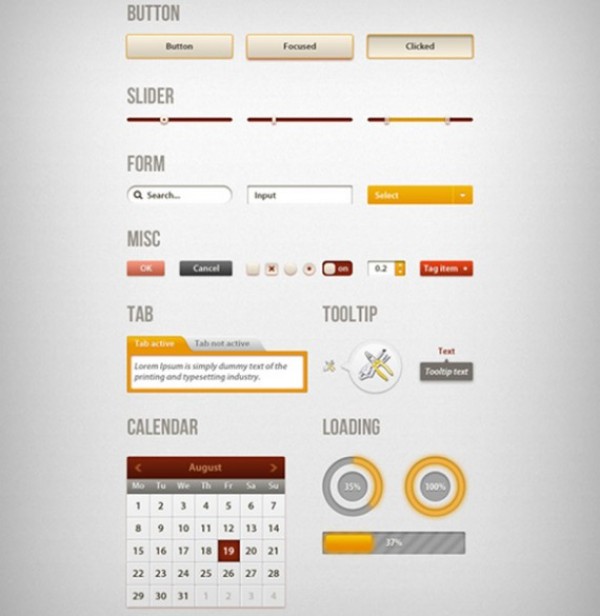 Useful Web Design UI Elements Kit PSD web unique ui set ui kit ui elements ui tooltips tabs tabbed box switches stylish sliders search field quality psd original new modern loading bars interface hi-res HD fresh free download free elements download detailed design creative clean check boxes calendar buttons   