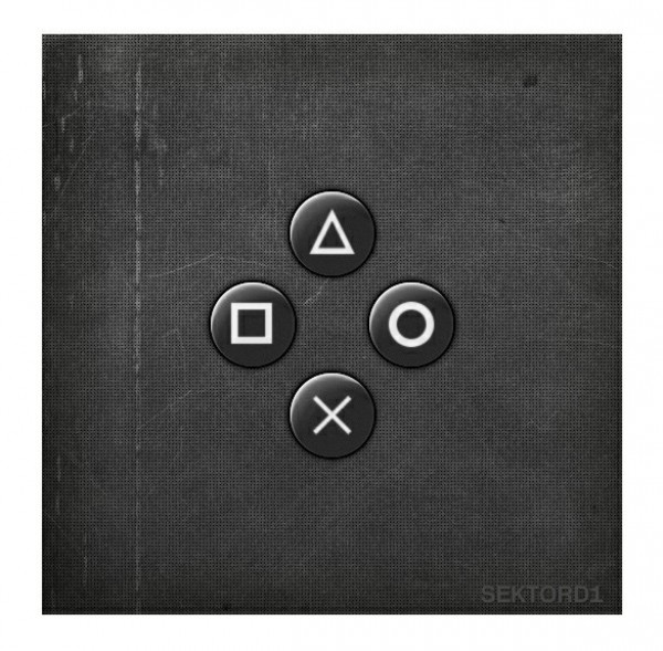 4 Round Glossy PlayStation Buttons PSD web unique ui elements ui stylish set round quality psd ps buttons PS playstation controller buttons playstation buttons Playstation original new modern interface hi-res HD glossy fresh free download free elements download detailed design creative controller buttons clean black   