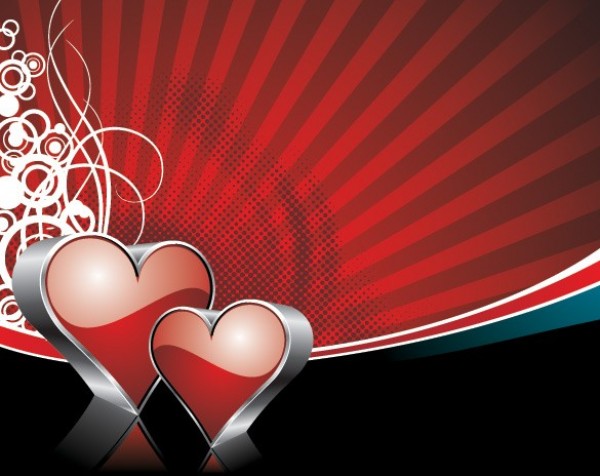 Glossy 3D Hearts Valentine Vector Background web vector valentines unique ui stylish red quality original new interface illustrator high quality hi-res hearts HD graphic glossy fresh free download free elements download detailed design creative black background 3d   