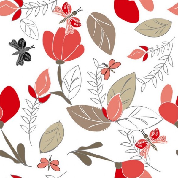 Red Tone Floral Art Abstract Vector Background web vector unique stylish seamless red quality pattern original illustrator high quality graphic fresh free download free flowers floral eps download design creative background abstract   