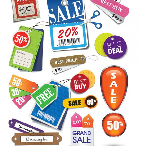 20+ Beautiful colorful vector label pack user interface elemenets tag simple sales sale psd source files price reduction photoshop resources labels high quality good looking freebies effective discount buttons   