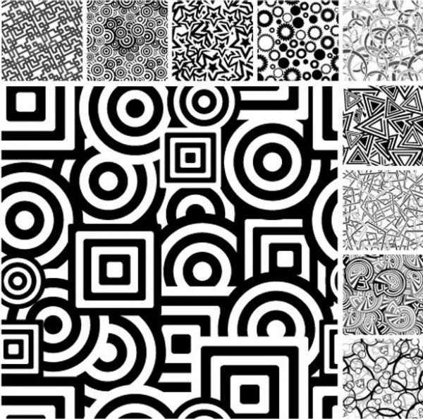 10 Black & White Abstract Pattern Graphics web vector unique ui elements triangle stylish square seamless quality pattern original new interface illustrator high quality hi-res HD graphic geometric fresh free download free elements download detailed design creative circle black and white background abstract   