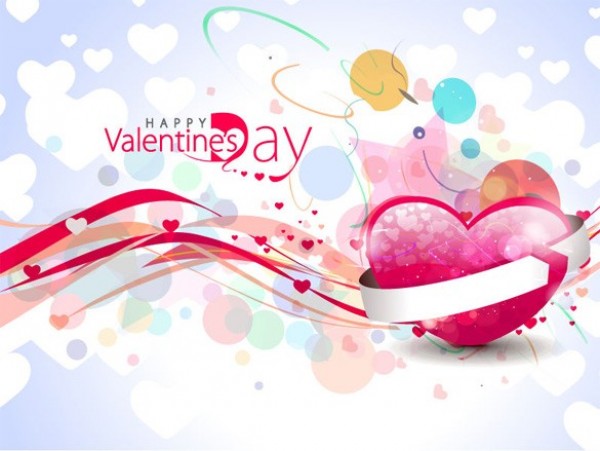 Abstract Valentine’s Day Heart Vector Background web vector valentines unique stylish ribbons quality original illustrator high quality heart graphic fresh free download free eps download design day creative card background abstract   